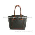 Faux textured leather tote bag